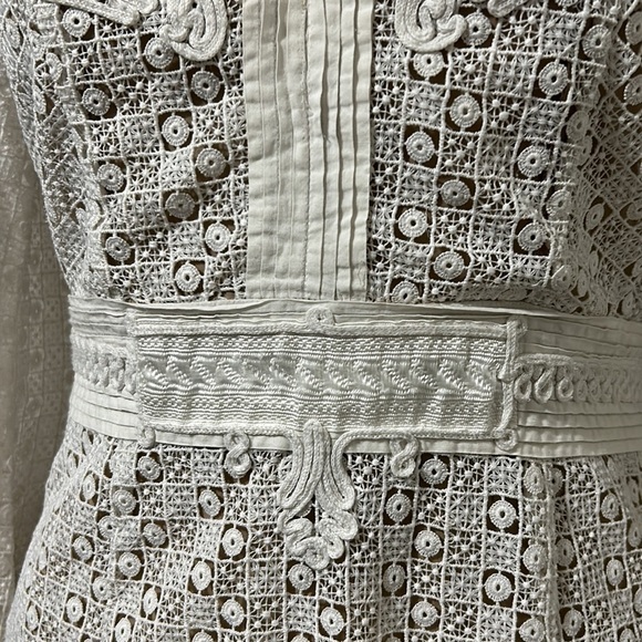 The Kooples Guipure Embroidered Mini Dress Daisy Love White Bridal Brunch Sz M - Picture 6 of 16